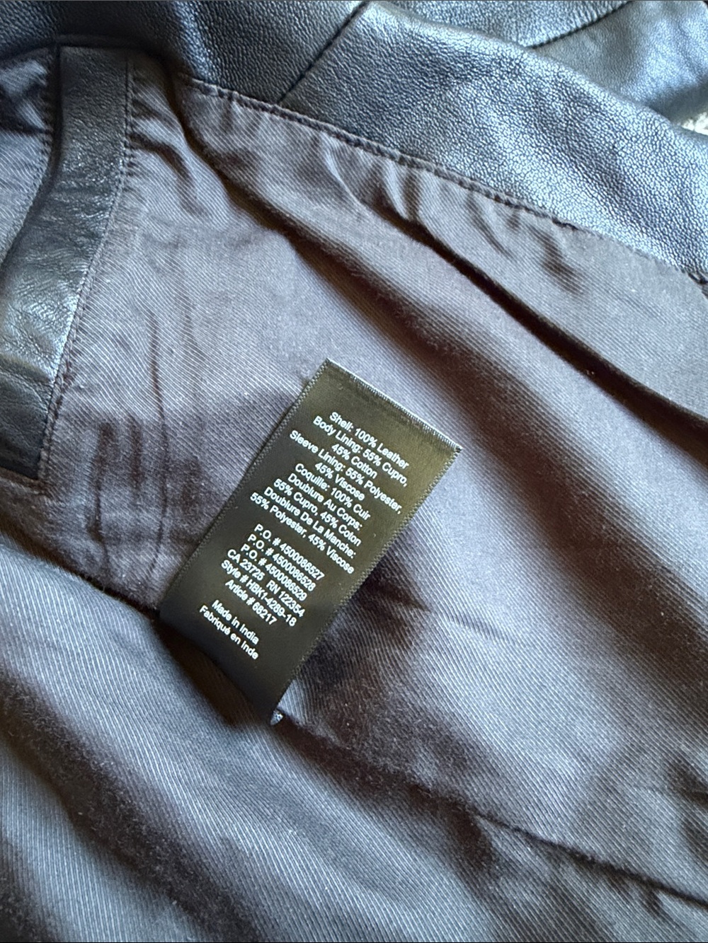 Babaton Black Leather Zip Jacket XXS - Picture 4 of 5